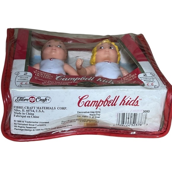 Campbell Soup Kids Vintage 1995 Fibre Craft 5" Dolls W/Crochet Directions - Picture 5 of 8